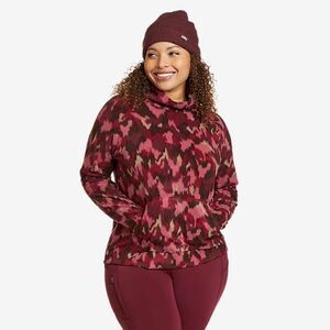 Eddie Bauer Women's Quest Fleece Funnel-Neck Pink Redwood Camo Medium M EUC